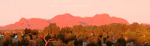 Sonnenaufgang an den Olgas (Kata Tjuta)