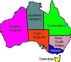 Australien - politische Gliederung