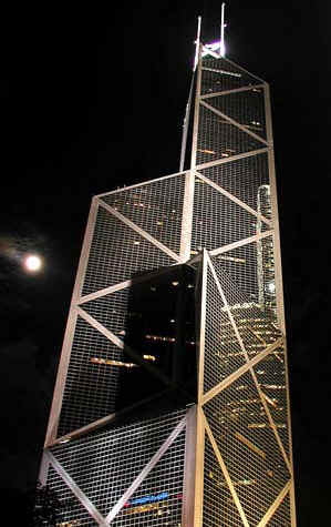 Bank of China - Nachtaufnahme