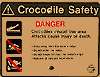 Warnschild "Crocodile Safety"