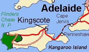 Orientierungskarte Kangaroo Island