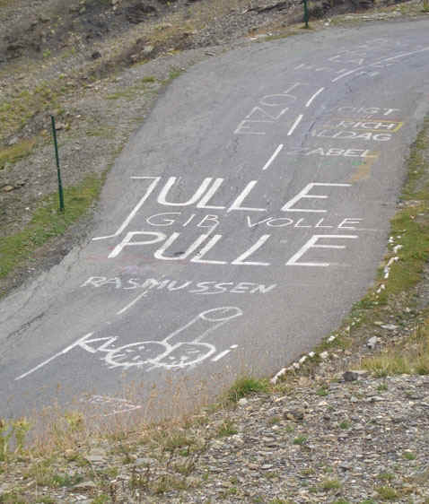 Straenmalereien von der Tour de France