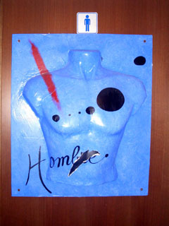 Klotür im Miró-Design