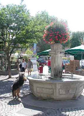 Markt mit Brunnen, Barcelonette