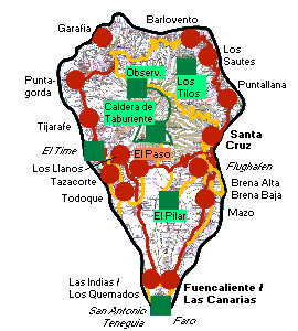 Karte La Palma